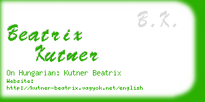 beatrix kutner business card